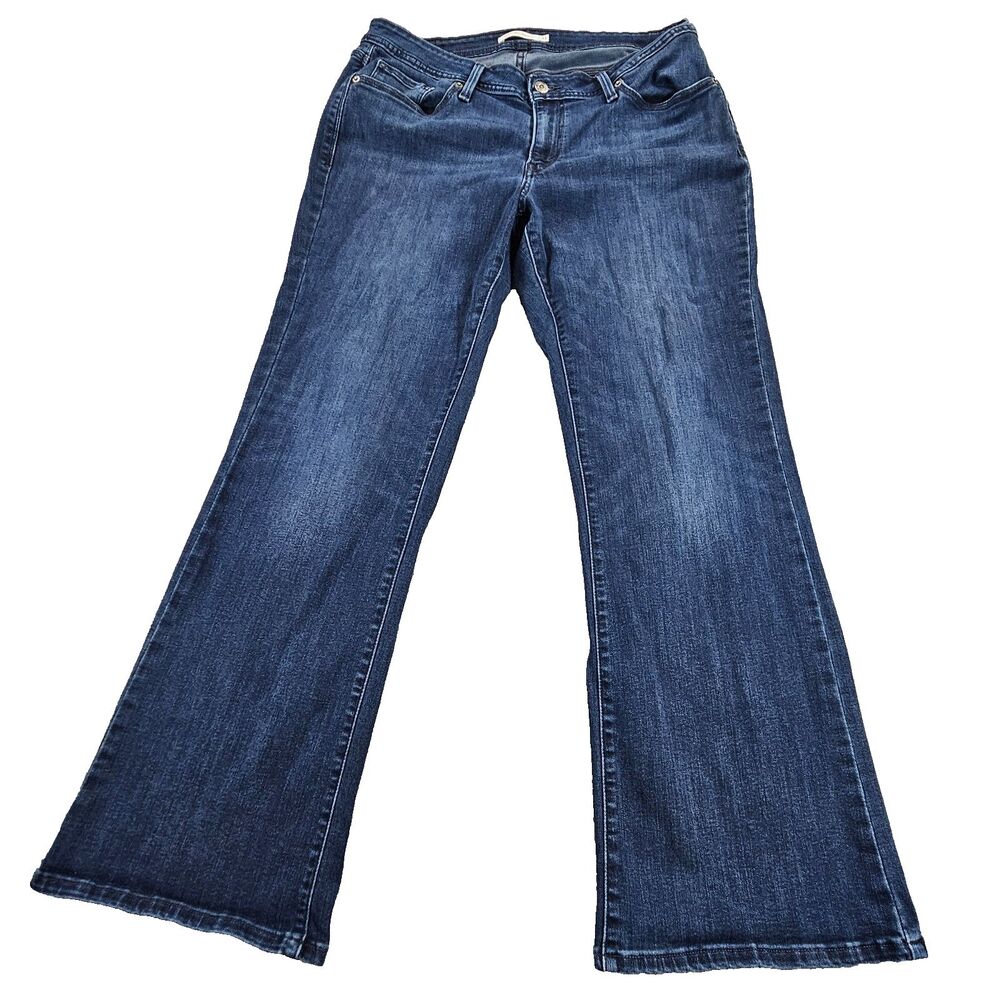 Levis 529 Curvy Bootcut Jeans Womens 33x30 Blue Mid Rise Denim Dark Wash